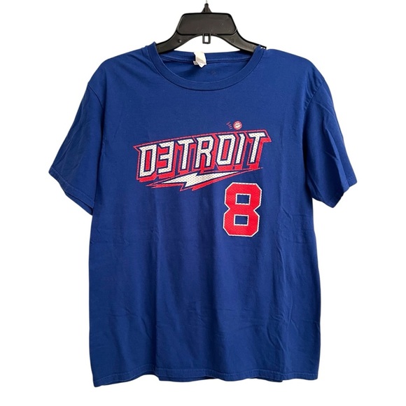 Detroit Pistons x Eminem Slim Shady Marshall Mathers T-Shirt Medium Blue #8 - Picture 2 of 5